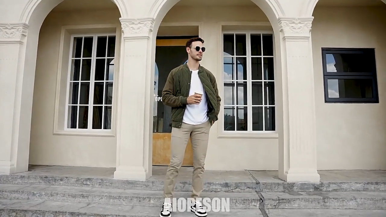 Stylische Herren Steppjacke mit Fleecefutter, Doppeltaschen &amp; Raglanärmeln – Perfektes Freizeitoberteil | JK812 