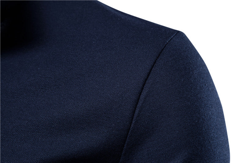 Herrenmode, lässig, einfarbig, kurzärmelig, hochwertiges, schmales Polo-T-Shirt | PL05 