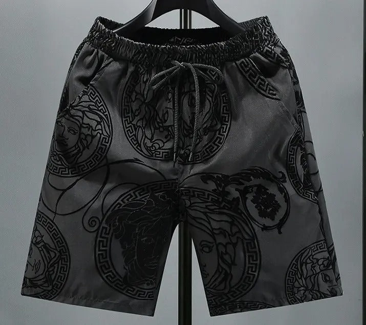 Lässige Polyester-Shorts für Herren, beflockt, kurze Shorts für den Sommer und den Strand, bedruckt | #71 