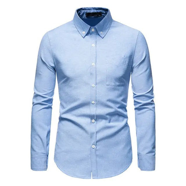 Chemises habillées à manches longues pour hommes, coupe ajustée, style streetwear, business, patchwork, chemise formelle 