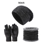 Unisex Winter Beanie Mütze Schal Touchscreen Handschuhe Set Strick Slouchy Beanie Skull Cap Fäustlinge Kreis Schals | DXBN092