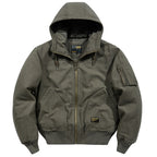 Herren Bomberjacke mit Kapuze Luxusjacke Motorrad Vintage Jacke | 8021 
