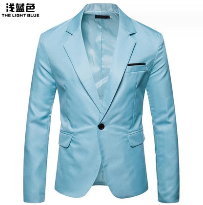 High Quality England Fashion Slim Fit Blazer Solid Color Business Casual Party Wedding Suit Coat | X09