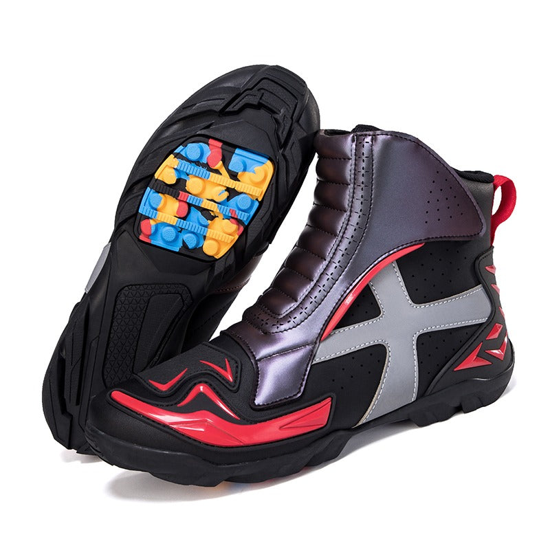 Hochwertige wasserdichte Herren-Turnschuhe für Offroad-Motorradschuhe - Renn- und Reise-Reitschuhe | QK258 