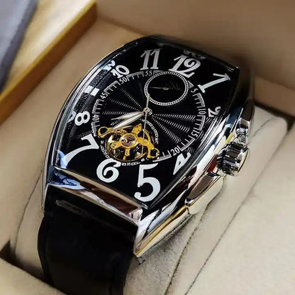 Orologi da polso da uomo alla moda, orologi meccanici automatici con tourbillon e fasi lunari | m186 