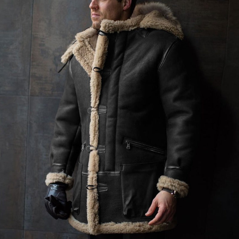 Herren Winter Lässig Warm Dick Parka Oberbekleidung Plus Size Pelzjacke Mäntel | 3258# 