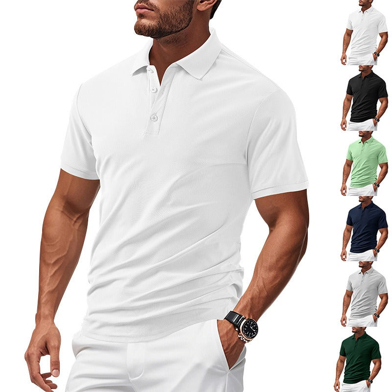 Schweres Polo-T-Shirt für Herren im Sommer – Atmungsaktives, locker sitzendes, lässiges Business-Kurzarmshirt | YH-DS7