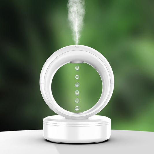 Diffuseur d'arômes à ultrasons, brume fraîche, design anti-gravité, humidificateur d'air en forme de goutte d'eau | GH08 