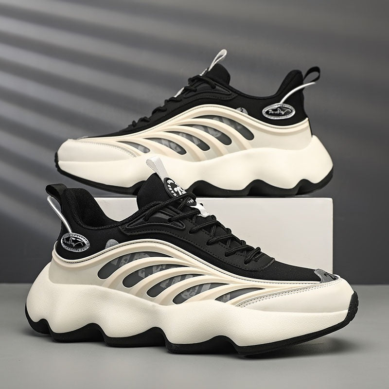 Chunky-Schuhe für Herren, höhenverstärkende Sneakers, atmungsaktives Mesh, sportliche Freizeitschuhe | 2218 