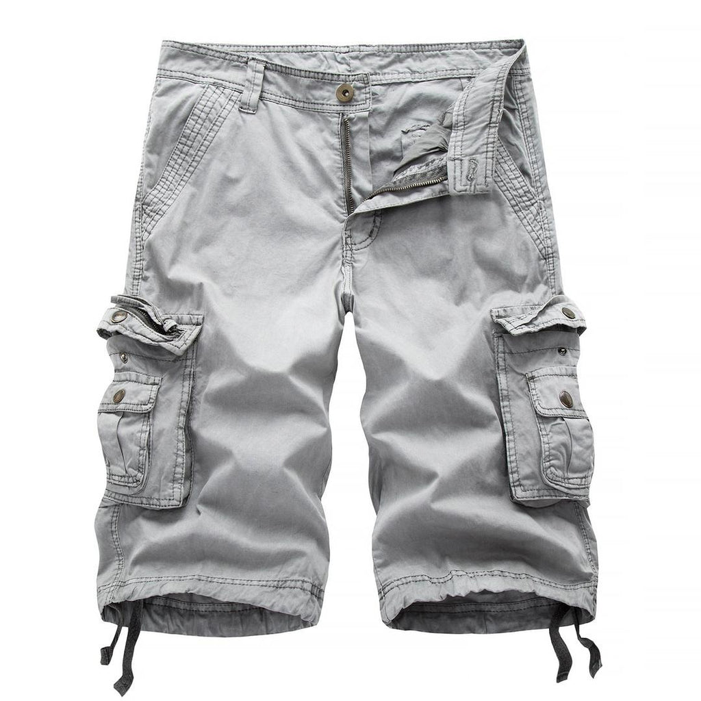 Übergröße Herren Cargo Combat Shorts Baumwolle Vielseitige Halbhose Twill Knie 3/4 Short Große Größe Taille von 36" - 48" | A082