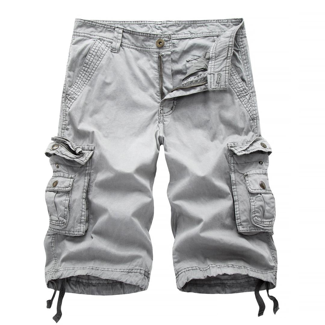 Übergröße Herren Cargo Combat Shorts Baumwolle Vielseitige Halbhose Twill Knie 3/4 Short Große Größe Taille von 36" - 48" | A082