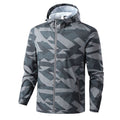 Herrenjacken, vollständig mit Camouflage-Muster bedruckt, leichte Jacken, Trenchcoat-Windbreaker mit durchgehendem Reißverschluss und Kapuze | 