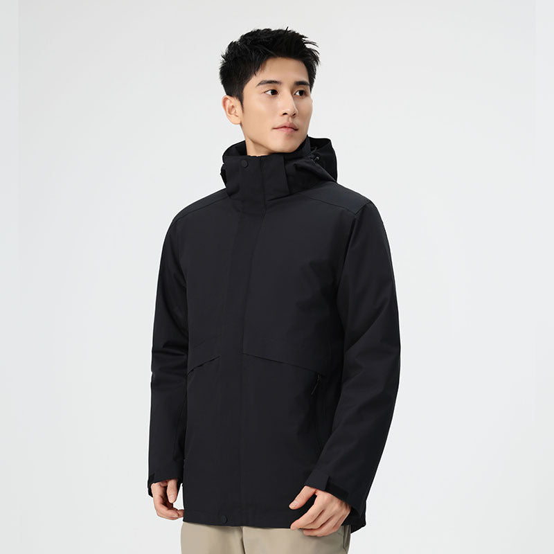 Men's 3-in-1 Winter Jacket with 90% White Duck Down | Waterproof Windproof Hiking Coat | All-Season Outdoor Protection | 251905