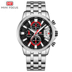 Herren Edelstahl Uhren Chronograph Uhr Luxus Leuchtende Quarz Armbanduhr | MF0352G 