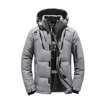 Men's Parka Duck Down Jacket Winter Coat Thick Hooded Puffer Hiking Warm Jacket | 1987