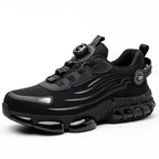 Leichte Sicherheitsschuhe mit Stahlkappe für Herren, Arbeitssneaker, gedrehter Knopf, leicht zu tragen, Baustiefel, atmungsaktive Sportschuhe 