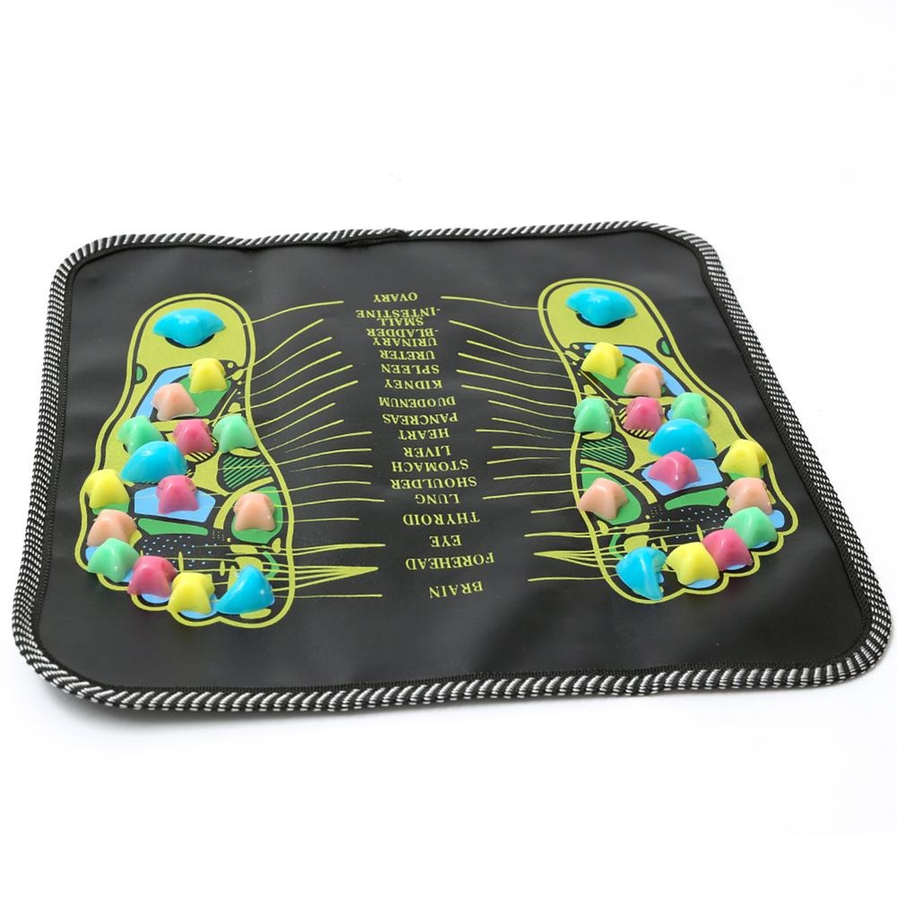 Comfortable Foot Reflexology Massage Pad Walk Stone Square Foot Massager Cushion for Relax Body Pain Health Care | 3535