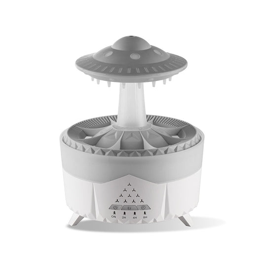 Humidificateur à télécommande en forme de nuage de gouttes de pluie avec lampe LED 7 couleurs, diffuseur d'arômes UFO | X01 