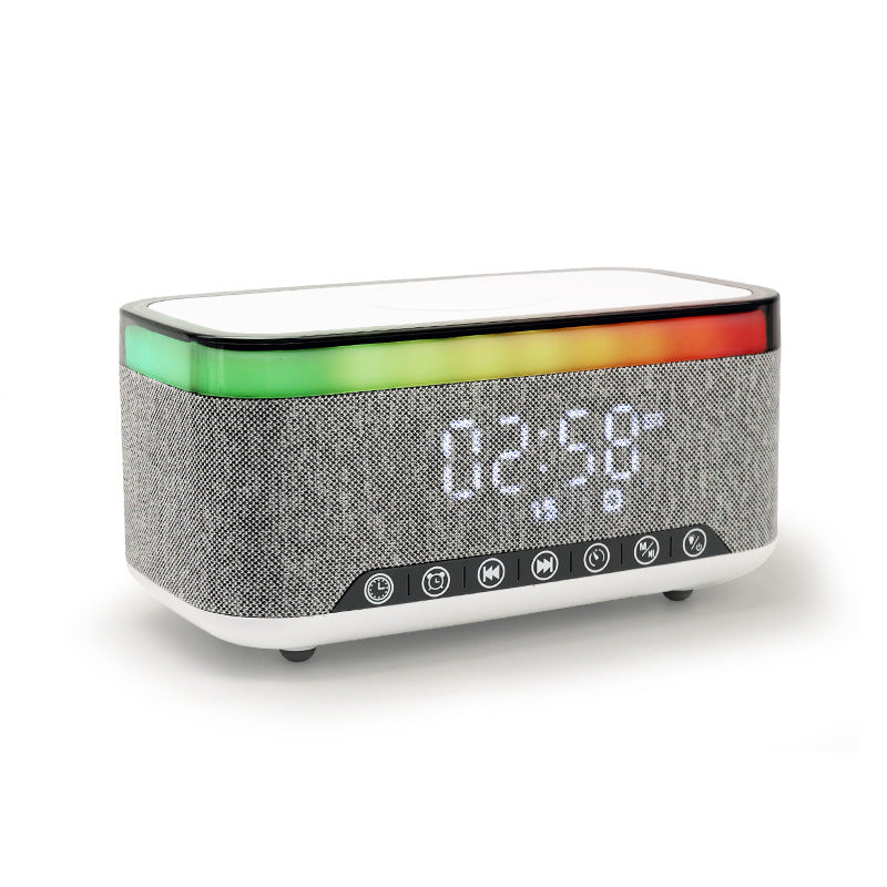 6 in 1 Alarm Clock Radio Wireless Charging Station with Bluetooth Audio & More | S01