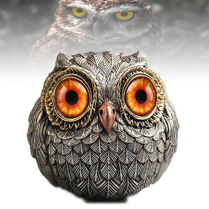 Lucky Owl Guardian Figurine The Wise Watcher Retro Owl Décor for Shelf & Home Decoration |