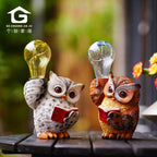 Solar-Eule-Gartenleuchte, LED-Dekoration für den Außenbereich, Tier- und Vogel-Ornament für Garten- und Terrassendekoration | RDW102 