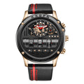 Herren Armbanduhren Militär Sport Quarz Einzigartige Drehdatum Lederarmbanduhr | A9022 