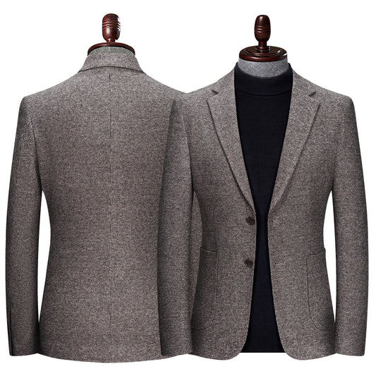 Men's Wool Blend Suit Blazer | 2025 Autumn Winter Premium Business Suit Jacket | Mid-Weight Formal Office Wear | 2513-398