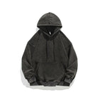 Unisex Heavy French Terry Bonded Fleece Hoodie Dicker Vintage Distressed Washed Pullover | A042-23XW99282 