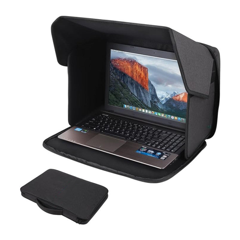 Outdoor Laptop Sun Shade Cover | Portable Privacy Screen for 12-14＂16＂Laptops | Foldable Anti-Glare Shield for Work & Travel | APJ619