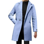 Herrenmode Trenchcoats Lässige, solide Jacke Windbreaker Warmer Wintermantel | 1211MF3 