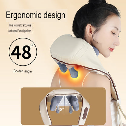 Kneading Shiatsu M Shape Neck Shoulder Massager With Infrared Heating Neck Shoulder Massager | R8