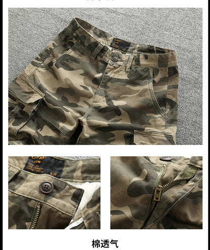 Bermuda Cargo Shorts Uomo Camouflage Multi-Pocket Combat Shorts | 206 