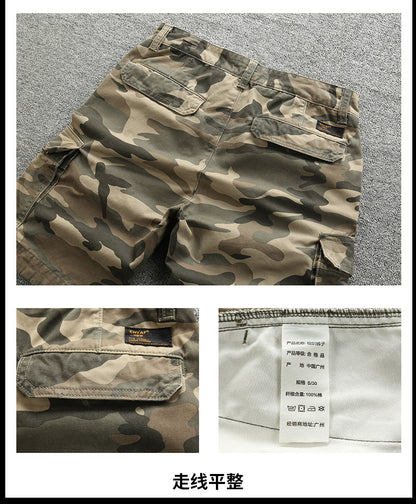 Bermuda cargo pour homme - Short de combat camouflage à poches multiples | 206 