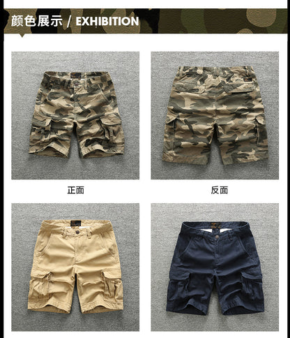 Bermuda cargo pour homme - Short de combat camouflage à poches multiples | 206 