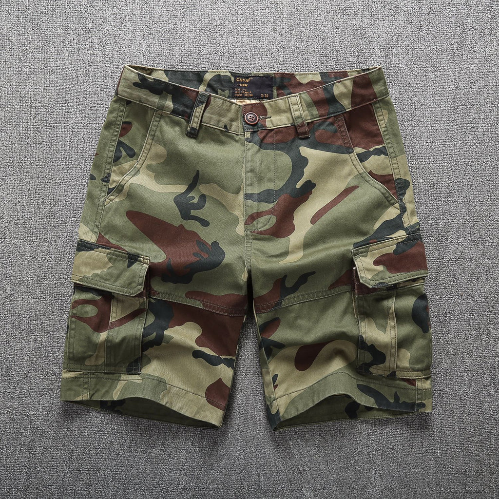 Herren-Bermuda-Cargo-Shorts Camouflage Multi-Pocket Combat Shorts | 206 