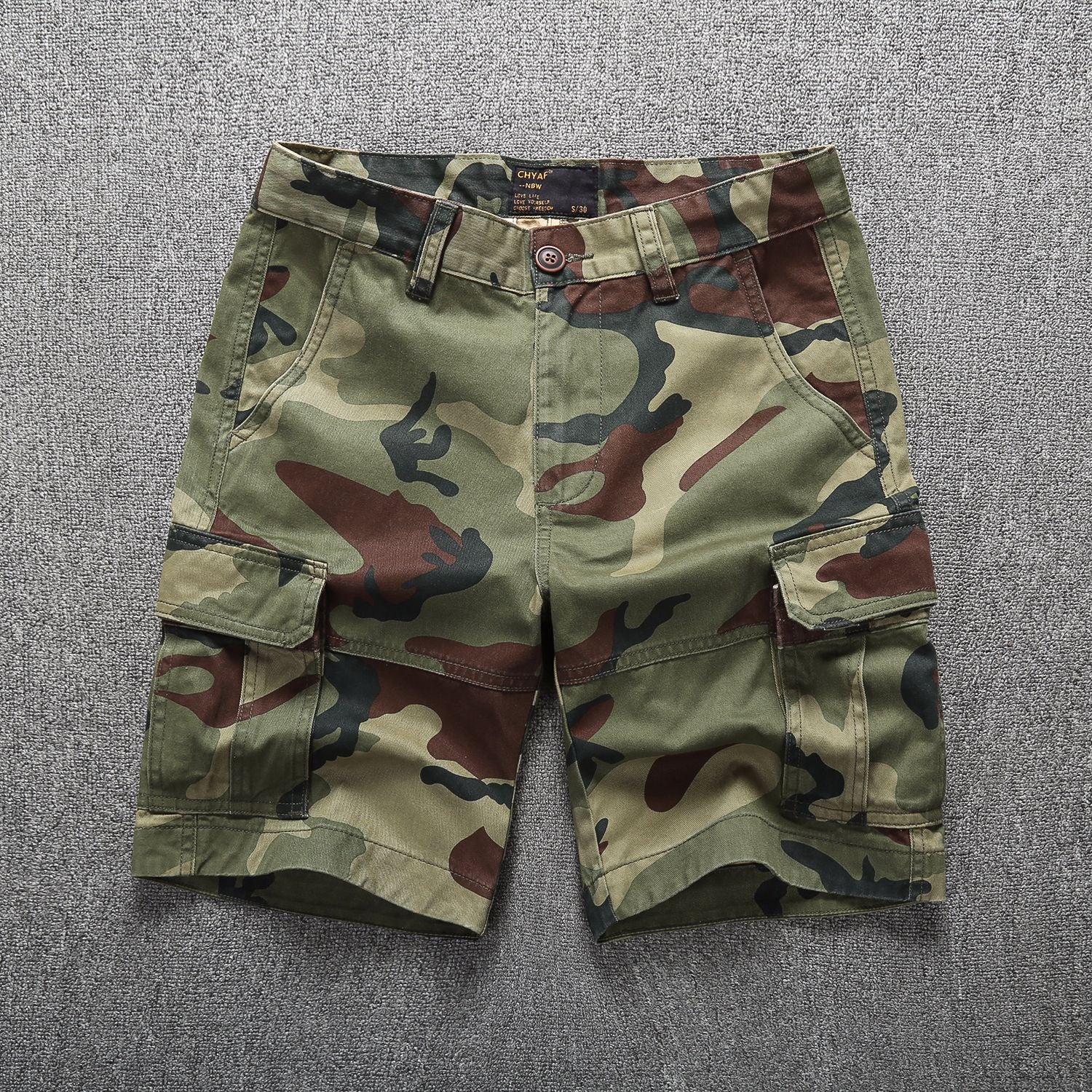 Herren-Bermuda-Cargo-Shorts Camouflage Multi-Pocket Combat Shorts | 206 