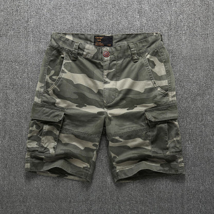 Men's Bermuda Cargo Shorts Camouflage Multi-Pocket Combat Shorts | 206