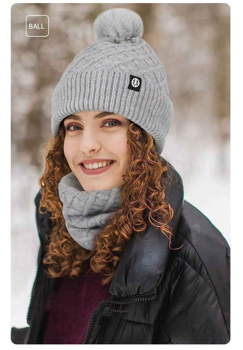 Wintermütze, Mütze, Schal, Handschuhe, Unisex, Winterwärmer, Fleece-gefüttert, Strickmütze, Schal, Handschuhe, Set | 121620 