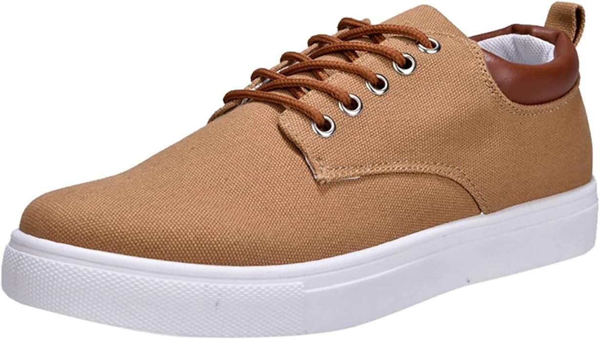 Chaussures décontractées en toile à lacets pour hommes, baskets plates et confortables, tendance été printemps | R009 