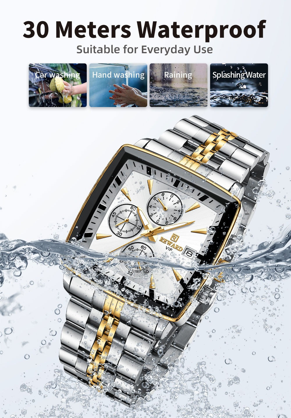 Men's Watches Quartz Luxury Business Luminous Hands Waterproof Watch | RD81100M