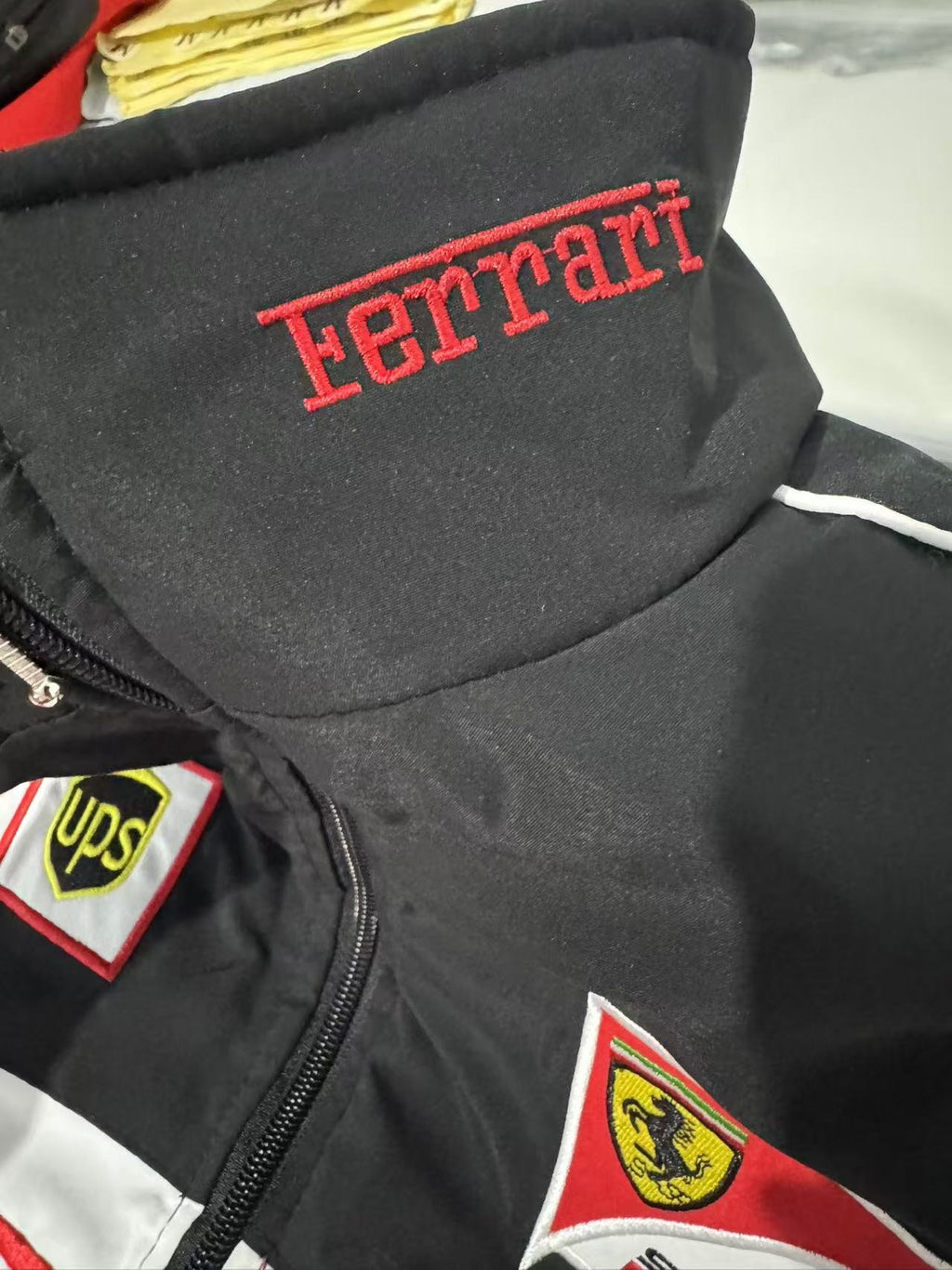 F1 Ferrari bestickte Rennanzugjacke im Retro-Stil, Motorradjacke für Frühling und Herbst | AL776286320703 