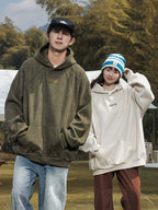 Unisex Kapuzenpullover aus schwerem Wildleder im Retro-Stil im amerikanischen Stil für Herbst und Winter | Locker sitzender Hoodie | L3848 