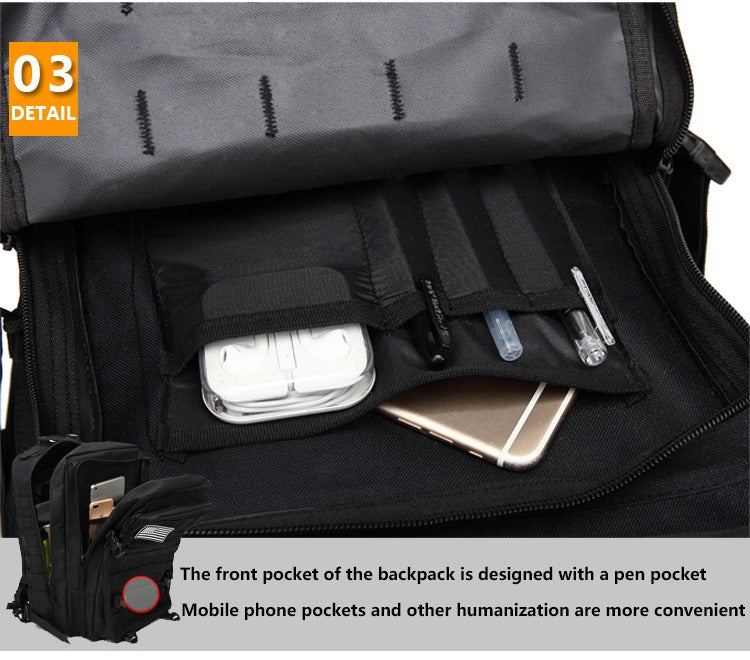 Neue Trending Tragbare Molle Tasche 45L Berg Reise Gepäck Oxford Taktische Rucksack 