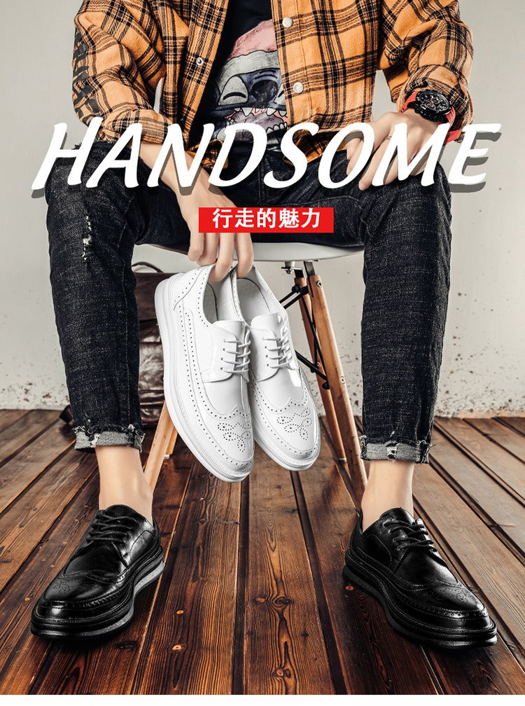 Herren Formelle Lederschuhe Kleid Hochzeit Oxford Brogue Männliche Schuhe Arbeitsstiefel 