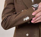 Hochwertiger italienischer zweireihiger Herrenanzug mit Reverskragen, leger, formell, 2-teilig, Anzugjacke und Hose | JSN692 