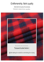 Herren Slim Wear Plaid Premium Langarm Doppeltasche Flanell Außenhandelshemd | M501 