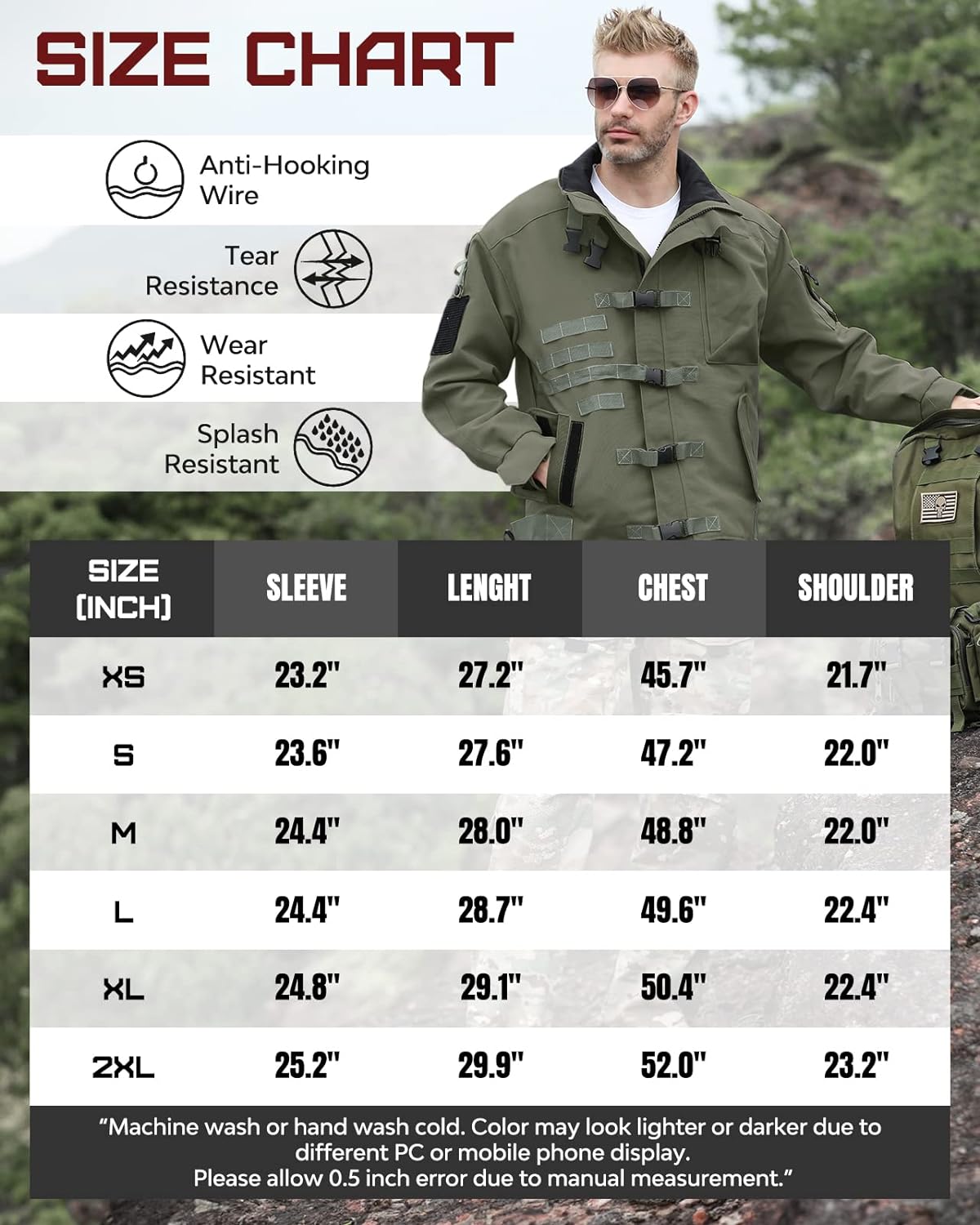 Hochwertige Militärjacke für den Außenbereich, taktisch, wasserdicht, für Herren, Storm Trooper-Oberteile, Outwear, Übergröße, Mantel | JK01 