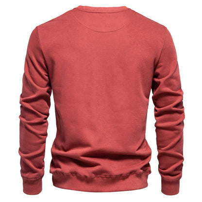 Winter Thickness Pullover O-Neck Solid Color Long Sleeve Warm Slim Sweater | HD156