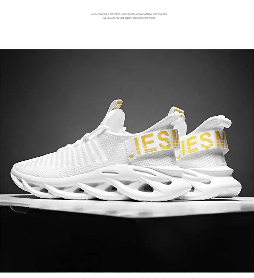 Atmungsaktive Strick-Sneaker zum Spazierengehen, leichte Sportschuhe, bequeme Low-Top-Sport-Turnschuhe | G101 