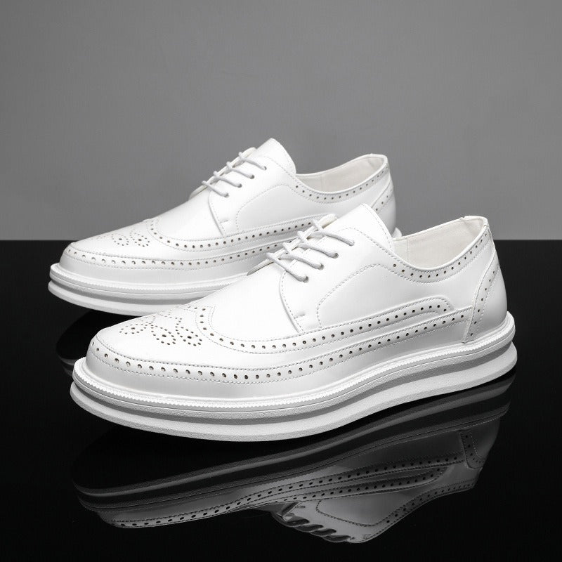 Men Formal Leather Shoes Dress Wedding Oxford Brogue Male Footwear Work Boots